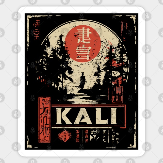 Kali Goddess Poster – Japanese Dark Divine Power Art Sticker by TuncGK